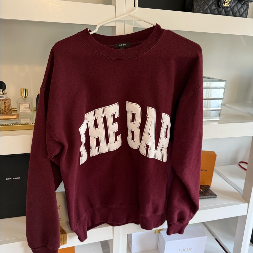 The Bar maroon sweatshirt m medium - Picture 3 of 4